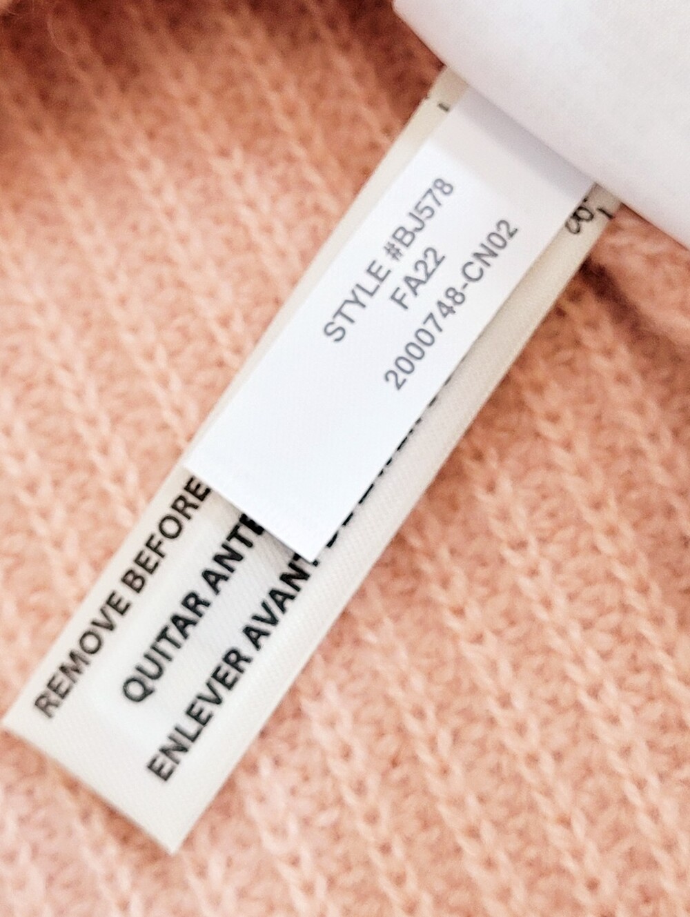 NWOT J.CREW Ribbed Shaker Knit Oversized Deep V-Neck CASHMERE Sweater Small Pink - Picture 9 of 11